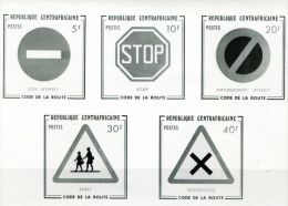 CB0305 Central Africa 1975 Traffic Safety Signs Photo Proof MNH - Sonstige (Land)