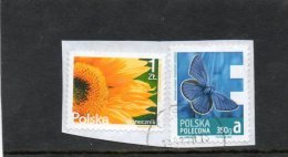 POLOGNE     2 Timbres  1 Zt Et 350 G      2013 Et 2015    Sur Fragment Oblitérés - Usados