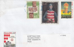 Monaco 2009    - Lettera     X L´Italia Affrancata  Con 3  Stamps - Briefe U. Dokumente