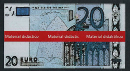 Typ B = Educativ Didactico Educational "Spain 1999" 20 Euro, Billet Scolaire, Size 108 X 58 Mm, RRRRR, UNC - Other & Unclassified