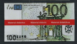 Typ B = Educativ Didactico Educational "Spain 1999" 100 Euro, Billet Scolaire, Size 120 X 66 Mm, RRRRR, UNC - Other & Unclassified