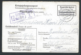 Carte De Prisonniers Du STALAG VI J 1942 Censure Illustrée Palmier Pour La France - Guerre 40-45 (Lettres & Documents)