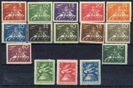 SWEDEN 1924 UPU Anniversary Set LHM / *.  Michel 159-73, Facit 211-24 - Ungebraucht