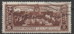 EGYPT 1936 Anglo-Egyptian Treaty - 5m  Nahas Pasha And Treaty Delegates FU - Oblitérés