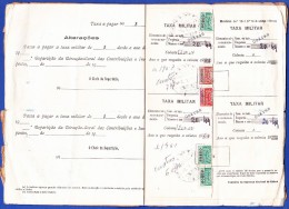 1965 . PORTUGAL - REVENUE / TIMBRES FISCAUX  SÉRIE 1940 SUR LIVRE MILITAIRE / CADERNETA MILITAR - Lettres & Documents