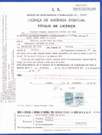 1975 . PORTUGAL - REVENUE / TIMBRES FISCAUX  SÉRIE 1940, 9$00 + 1$00 SUR LICENCE MILITAIRE / LICENÇA MILITAR - Cartas & Documentos