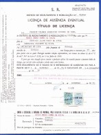 1975 . PORTUGAL - REVENUE / TIMBRES FISCAUX  SÉRIE 1940, 9$00 + 1$00 SUR LICENCE MILITAIRE / LICENÇA MILITAR - Lettres & Documents