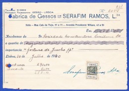 PORTUGAL - FÁBRICA DE GESSOS De SERAFIM RAMOS - AVENIDA PRESIDENTE WILSON, LISBOA - 30.JULHO.1940 - Portugal