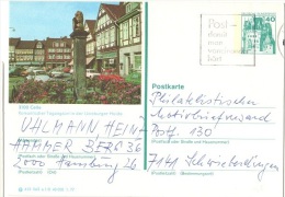 FONT-L9 - ALLEMAGNE Entier Postal Carte Illustrée De CELLE Place Avec Fontaine - Geïllustreerde Postkaarten - Gebruikt