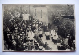 SUPERBE CARTE-PHOTO  No 3 - BOUQUET PROVINCIAL DE REMY( 60) Le 30 Mai 1935 - Défilé- Clergé- Fanfare ESTREES-ST-DENIS - Bogenschiessen