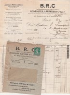 Yvert 137 Semeuse Sur Lettre Facture Entête BRC Rodrigues Gauthier Lanternes Extincteurs Paris 1913 - Cartas