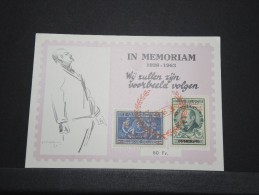 BELGIQUE - Carte En Mémoire De Vandervelde (1938-1963) Avec Timbres Poste Aérienne - 1963 - A Voir - P16847 - Otros & Sin Clasificación