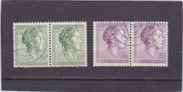 LUXEMBOURG    1960-64   Y.T. N° 580A  à  586A  Incomplet  Oblitéré  582 585 - 1960 Charlotte, Diadeem