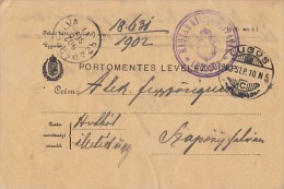PREPAID POSTCARD FROM LUGOS TO SZAPARYFALVA (TODAY LUGOJ-COSTEIU ROMANIA), 1902, HUNGARY - Lettres & Documents