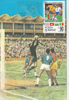 SOCCER, PHILATELIC EXHIBITION, WORLD CUP STAMP, CM, MAXICARD, CARTES MAXIMUM, 1994, ROMANIA - Covers & Documents