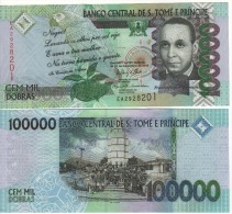 SAINT THOMAS & PRINCE  100'000 Dobras  NEW DATE  (P69c)  Dated  31.12.2013  UNC - Sao Tome En Principe