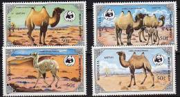 MONGOLIE WWF, Chameaux, Chameau, Yvert 1361/64 ** Neuf Sans Charniere. MNH - Unused Stamps