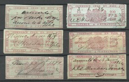 BELGIEN Belgium 1870ies ? Old Revenue Stamps Steuermarken O - Stamps