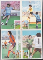 TMA-44 CUBA 1981 TARJETA MAXIMA. FUTBOL SOCCER WORD CHAMPIONSHIP SET. - Cartes-maximum