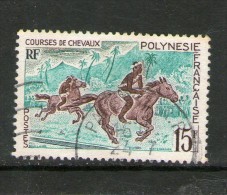 POLYNESIE 1967 COURSES DE CHEVAUX  YVERT  N°49 OBLITERES - Oblitérés