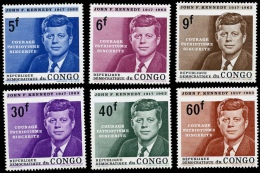 Congo 567-72 (Kennedy)+[**] - Ongebruikt