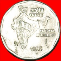 § MAP: INDIA ★ 2 RUPEES 1998! LOW START ★ NO RESERVE! - India