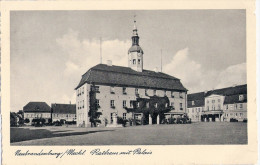 NEUBRANDENBURG Mecklenburg Rathaus Mit Palais Fotokarte 26.10.1937 Gelaufen Mit Maschinenzusatzstempel - Neubrandenburg