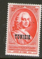 TUNISIE 1953 D'ARGENSON   YVERT  N°359 NEUF MH* - Nuovi