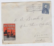 Netherlands/Austria VICTORIA HOTEL AMSTERDAM ADVERTISING COVER 1933 - Hôtellerie - Horeca