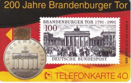 K 601 TARJETA DE ALEMANIA DE UN SELLO Y UNA MONEDA DE TIRADA 35000 (STAMP-COIN) - K-Serie : Serie Clienti