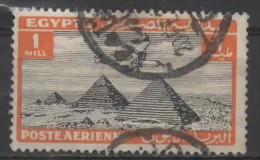 EGYPT 1933 Air Handley Page H.P.42 Over Pyramids - 1m. - Black And Orange FU - Luftpost