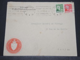 NORVEGE - Env Pour Paris Adressée Au Consulat Général De Norvège - Janv 1933 - A Voir - P17167 - Brieven En Documenten