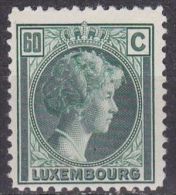 1944 Grossherzogin Charlotte 60 C Dunkelgrün Falzlos Michel 206 - 1944 Charlotte De Profil à Droite