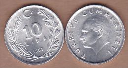 AC - TURKEY 10 LIRA 1987 ALUMINUM COIN UNCIRCULATED - Türkei