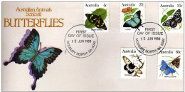 AUSTRALIE Papillons,papillon, Mariposas, Butterflies. FDC,  Enveloppe 1er Jour. (2) - Mariposas