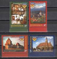 Romania 2013 / Discover Transylvania / Cluj, Viscri, Valea Zalanului, Hosman / 4 Val. - Unused Stamps