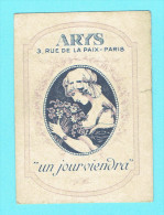 Carte Parfumée - Parfum ARYS 3 Rue De La Paix Paris - Un Jour Viendra Salon De Coiffures PASQUIER 2 Scans Recto/verso - Anciennes (jusque 1960)
