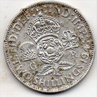 1 Florin 1941 Georges VI - Great Britain - Argent - Silver - 2 Schilings - J. 1 Florin / 2 Shillings