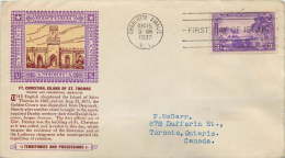 1937  Virgin Islands  E.C. Laird Cachet  Sc 802 - 1851-1940