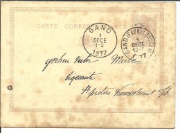 STATIONERY 1877 GAND - Cartes-lettres