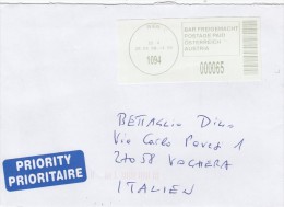 Austria 2008 - Lettera.   X L´Italia Affrancata Con 1 Stamp - Covers & Documents