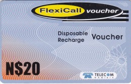 Namibia, N$20,  Flexy Call Voucher, 2 Scans - Namibië