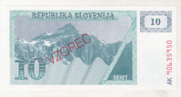 Slovenia 10 Tolarjev 1990 Unc , Specimen , Pick 4s1 - Slovenia