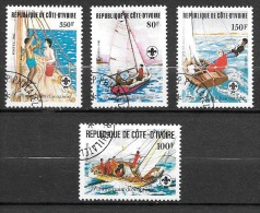 Cote Ivoire 613 à 616 O Scoutisme - Used Stamps