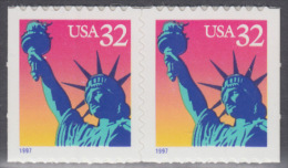 !a! USA Sc# 3122 MNH Horiz.PAIR - Statue Of Liberty - 1981-...