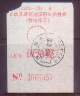 CHINA CHINE CINA  SICHUAN LINSHUI ADDED CHARGE LABEL (ACL) 0.50YUAN RARE! - Ongebruikt