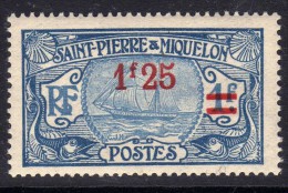 St Pierre Et Miquelon N° 124 XX Nouvelles Valeurs En Surcharge, Partie De  Série : 1 F. 25 Sur 1 F. Sans  Charnière, TB - Neufs