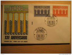 ANDORRA 1984 Europa Bridge Puente Pont Fdc Spd ANDORRE - Briefe U. Dokumente