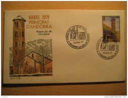 ANDORRA 1979 Santa Coloma Church Agnus Horse Art Romanico Romanic Romanique Set 2 Fdc Spd ANDORRE - Lettres & Documents