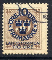 SWEDEN 1916 Landstorm Fund On Ring Type 10 / 30 öre Used.  Michel 94 - Oblitérés